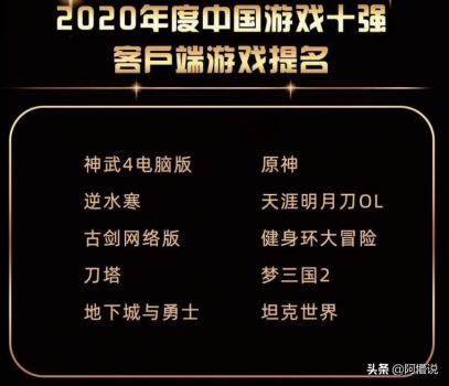 中国网络游戏排行榜前十名（2023年度中国十强客户端游戏公布）